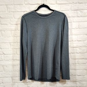 Under Armour Women's Black Graphite Threadborne Train Long Sleeve Twist Shirt M